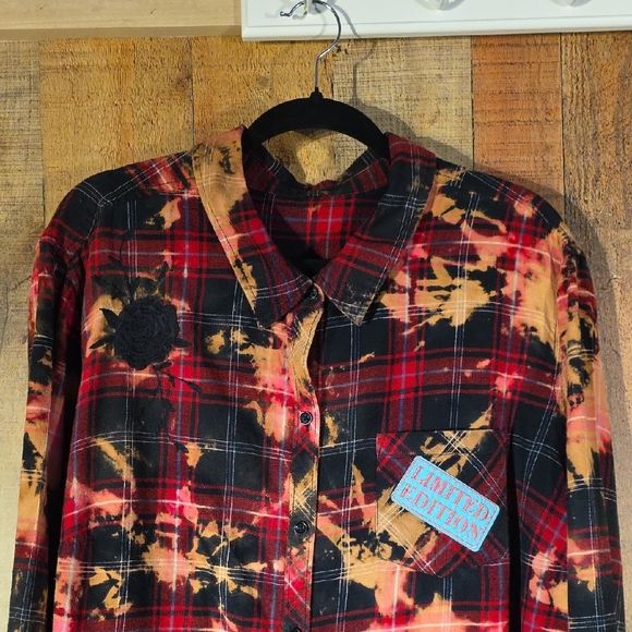 Upcycled Plaid Let's Go Girl's Flannel - Picture 7 of 10